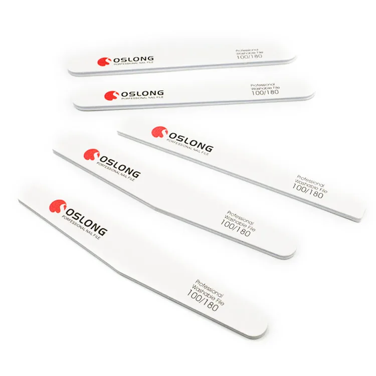 

Beauty Professional Custom Double Side Disposable Nail File 100/180 white Sandpaper Nail File