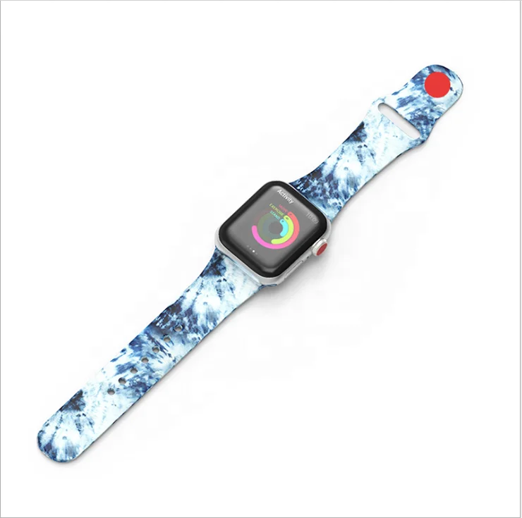 

Watch Band Leopard Silicone Apple Watch Band,Sunflower Tie Dye Watch Strap, Picture