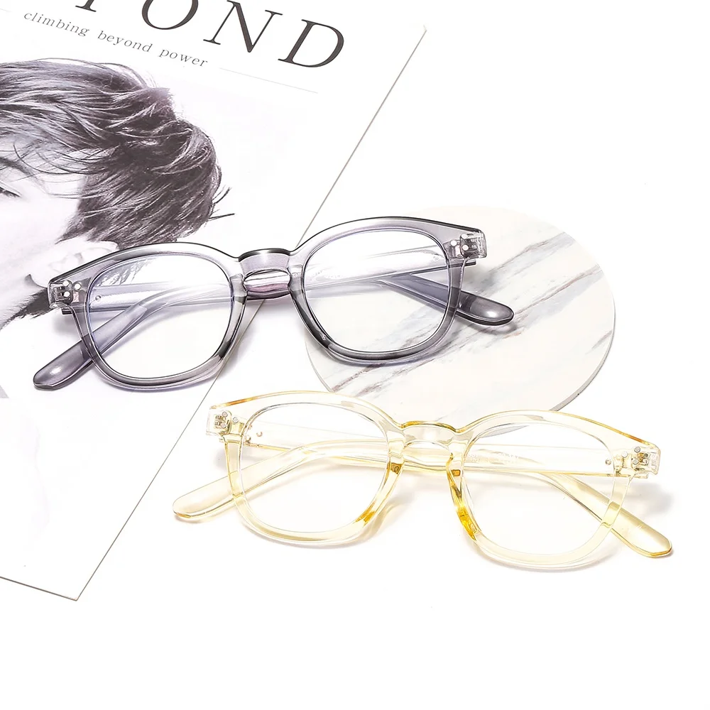

2021 New Oversize Glasses Blue light blocking Transparent Color Optical Frames Small Size Classic Women Men Girl Eyeglass