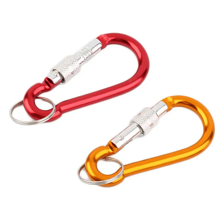 
Customl swivel hook 8 mm 8 cm locking aluminum carabiner with lock screw 