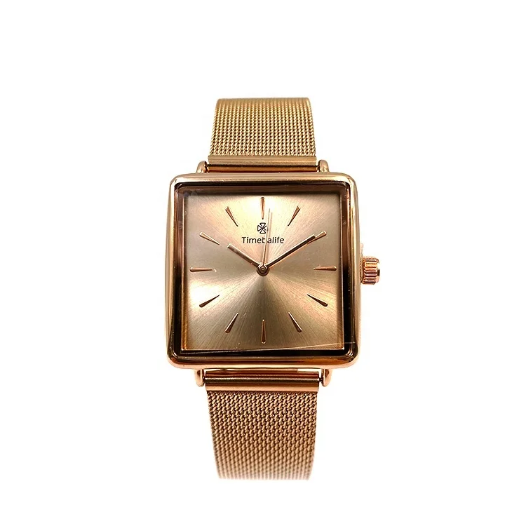 

Timebalife Delicate Square Watch Quartz Wrist Watch Lady Alloy Case Watch
