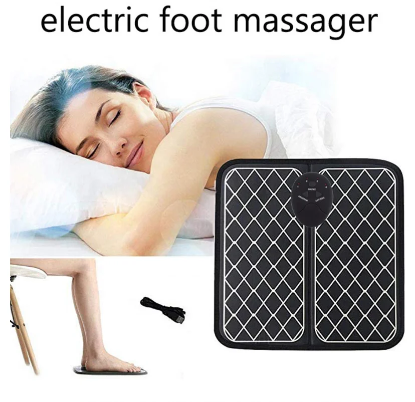 
2019 Reflexology Foot Massage Mat ems Stimulates Blood Circulation Feet Massager 