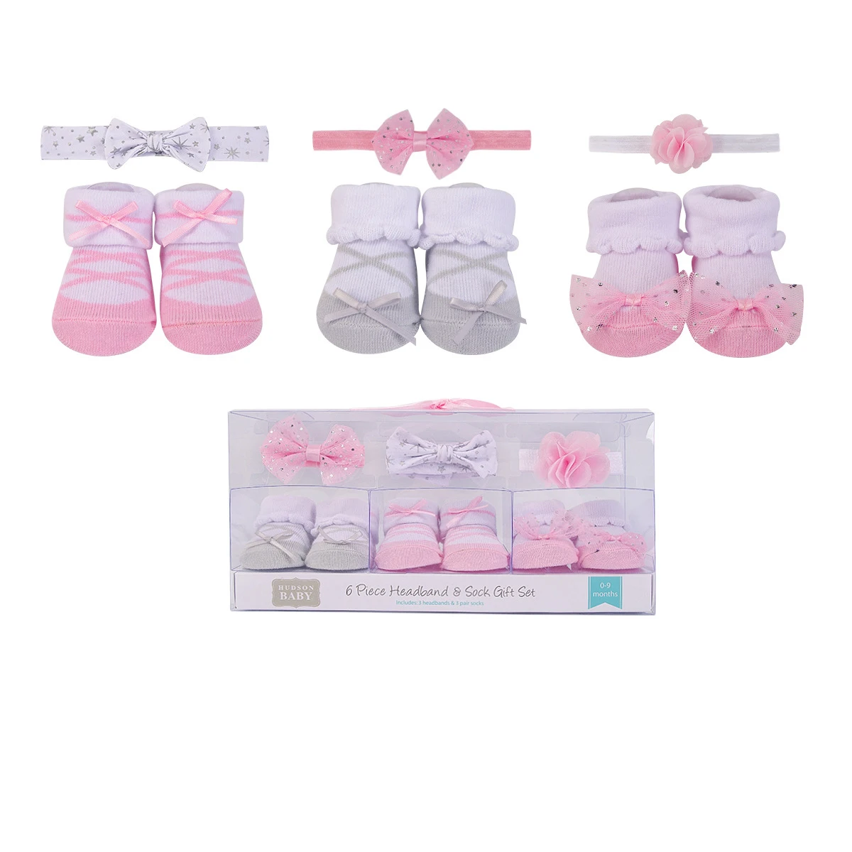 

In-Stock cheap fluff new born girl baby booties socks with headbands indoor toddler baby first step socks shoes set