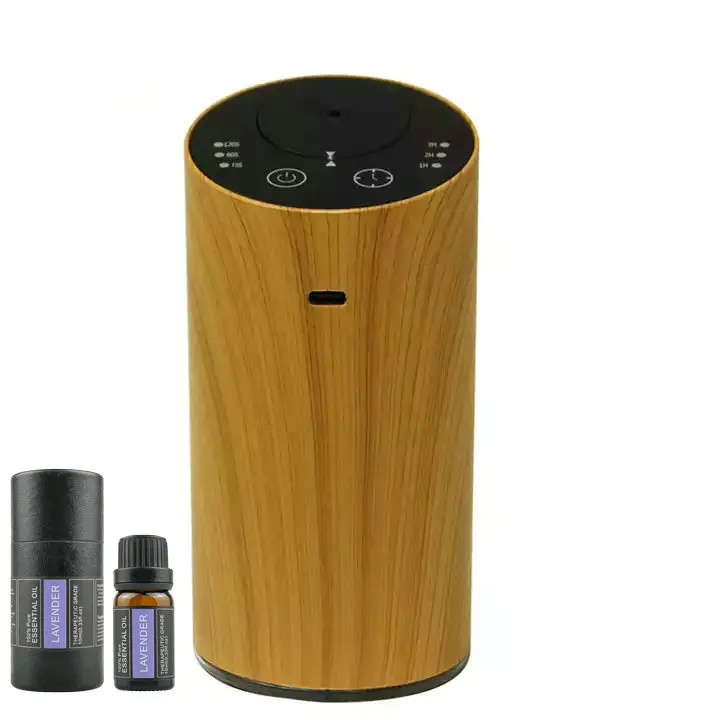 Image of Rechargeable USB Portable Wooden Aroma Diffuser Humidifier With Sensor Mini Auto Car Air Humidifier Fragrance Oil diffuser