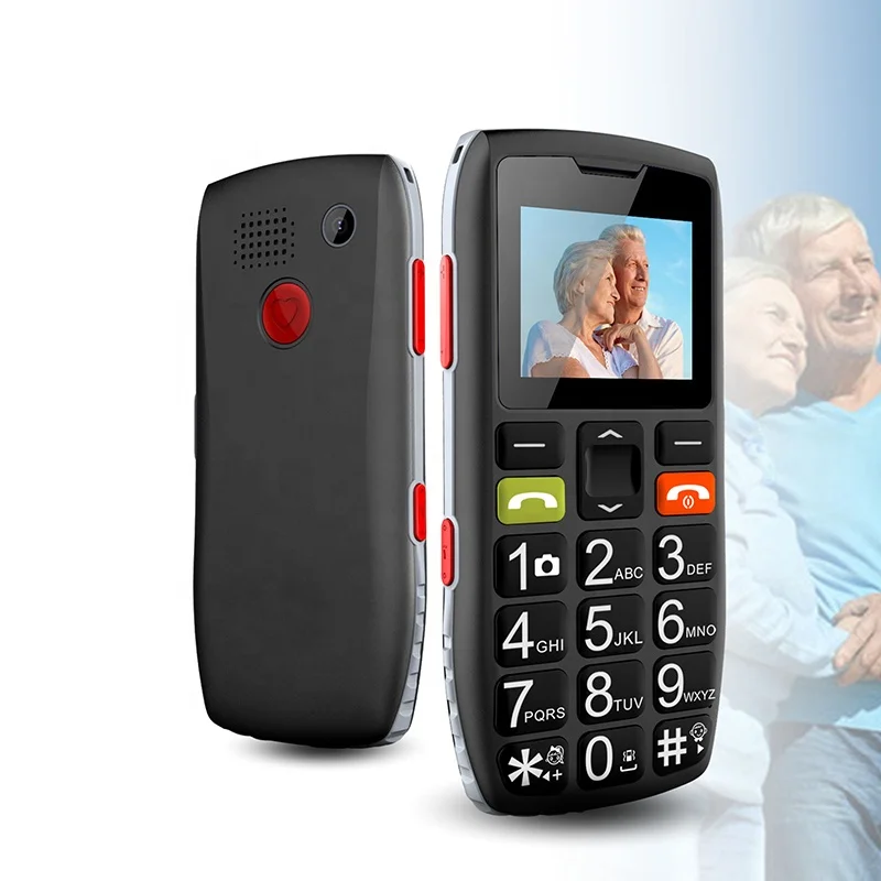 

C1 MTK 2G Senior Phone for elderly people With SOS key Dual SIM card Featurepone big font big speaker long standby, Black