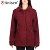2019 hot sale custom solid plush fleece suede lining women sherpa winter long jacket