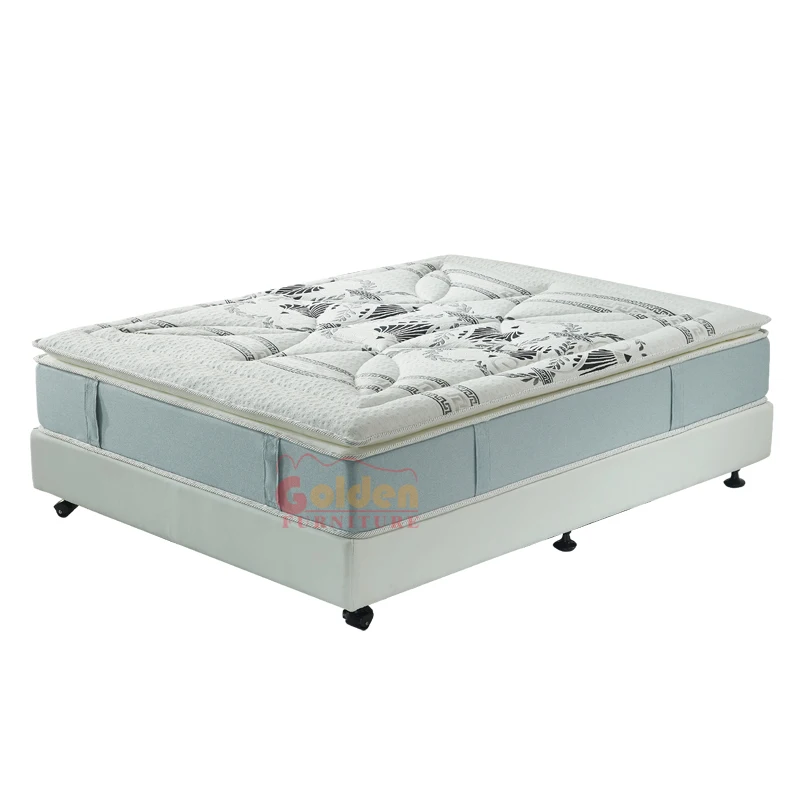 

Hypo-allergenic Golden quality lifestyle 12'' Sweet dream pillow top sleeping queen size mattress bed for hotels