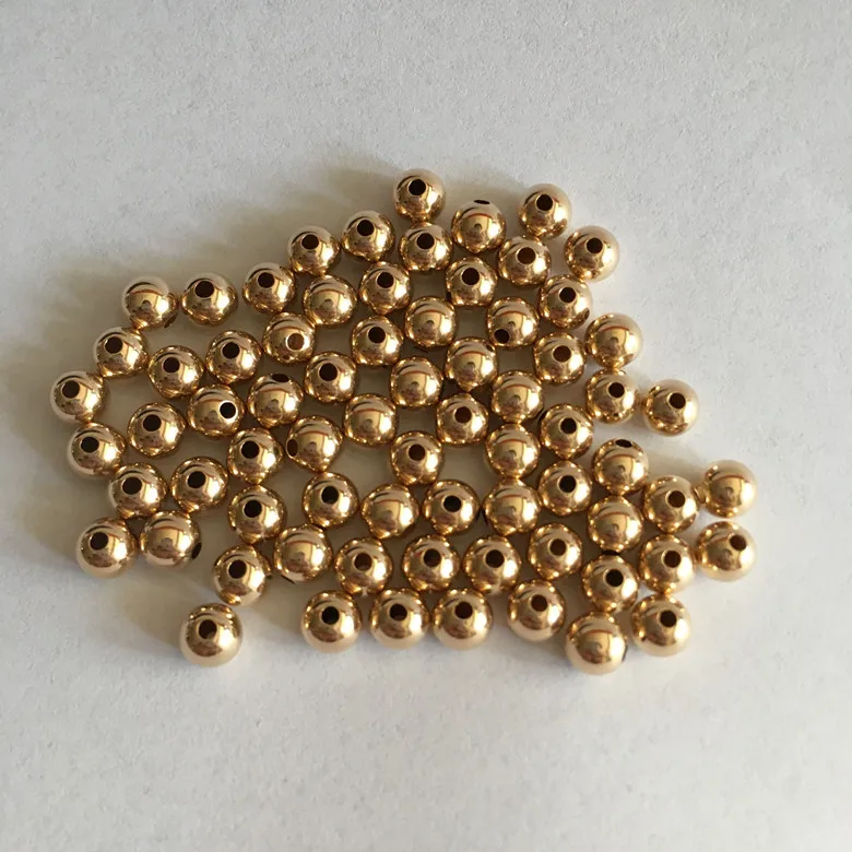Wholesale Jewelry Accessories 14k Gold Filled Loose Round Beads For Jewelry Making - Buy 14k ...