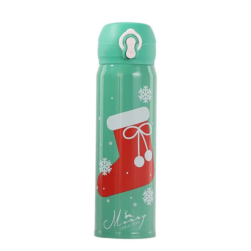 

500ML Vacuum insulated bottle Christmas thermo water bottle for gift