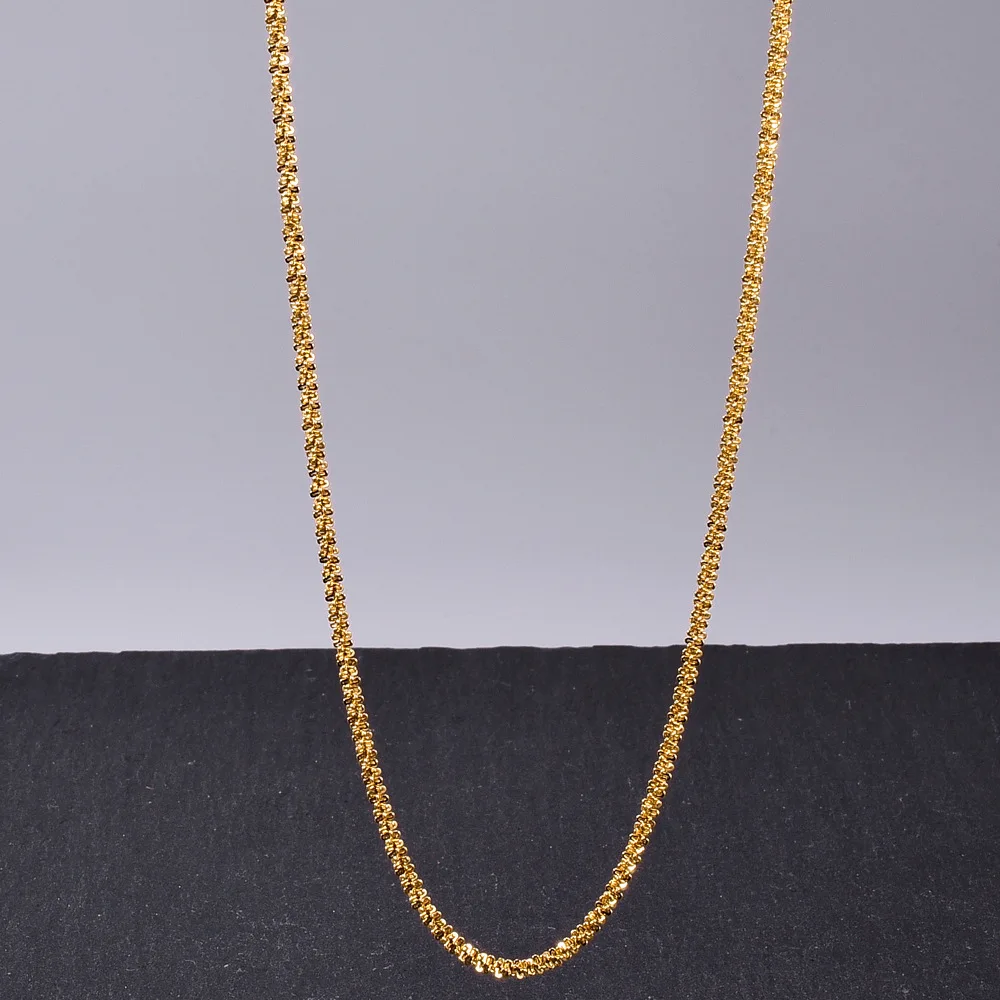 

New Fashion Ladies Golden Necklace Jewelry Shiny 18K 316L Stainless Steel Starry Necklace For Women
