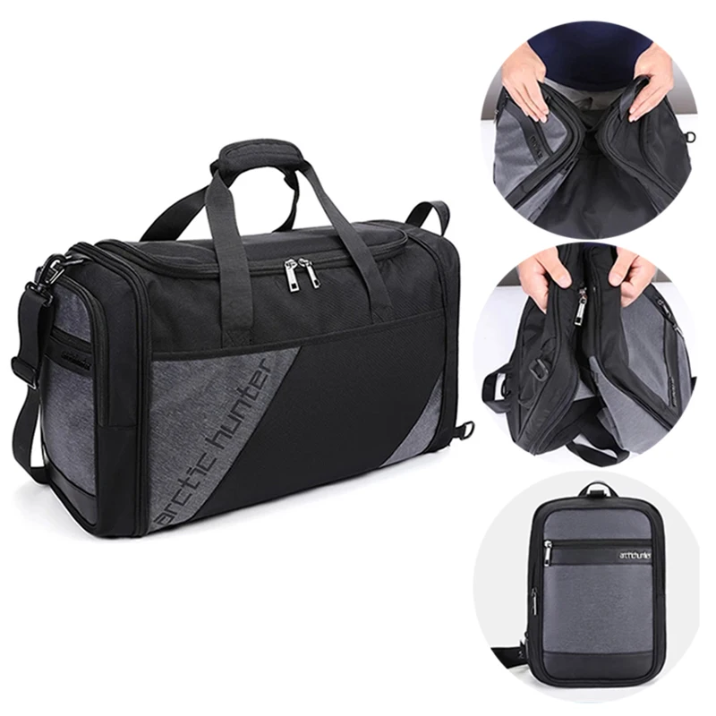 

Arctic Hunter 2021 Custom Big Capacity Lightweight GYM Sports Bags Water Resistant Foldable Men Duffle Bag Custom, Black