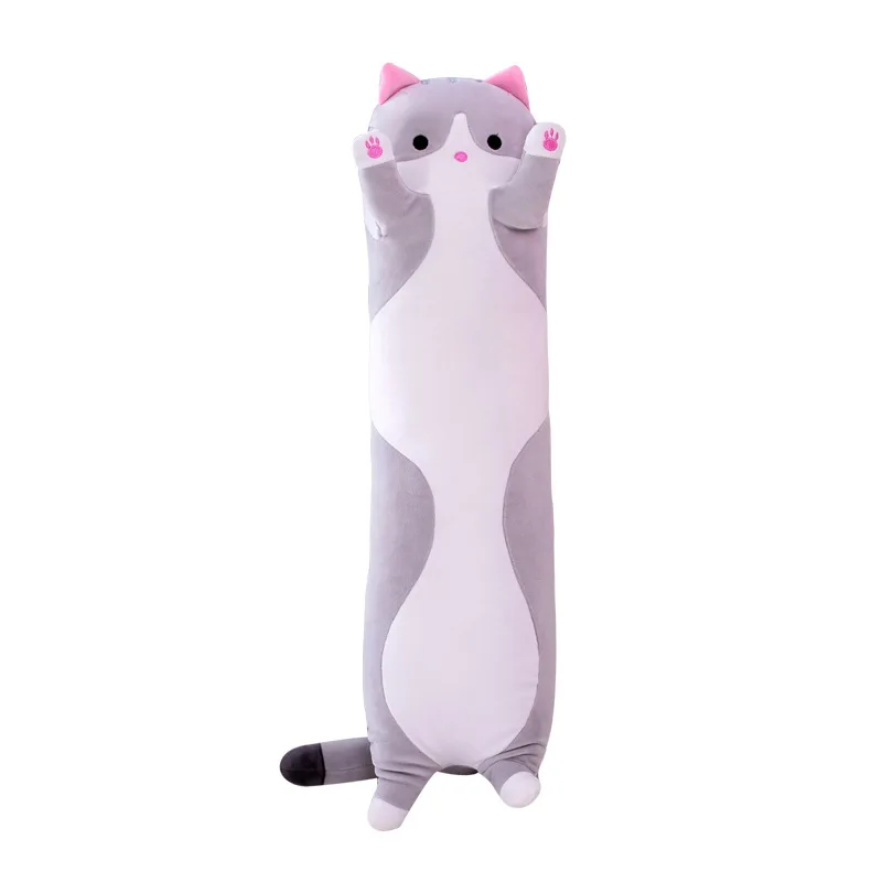 

50cm Kawaii Long Cat Kitten Plush Pillow Stuffed Animals Toys Doll Cat Plush Pillow