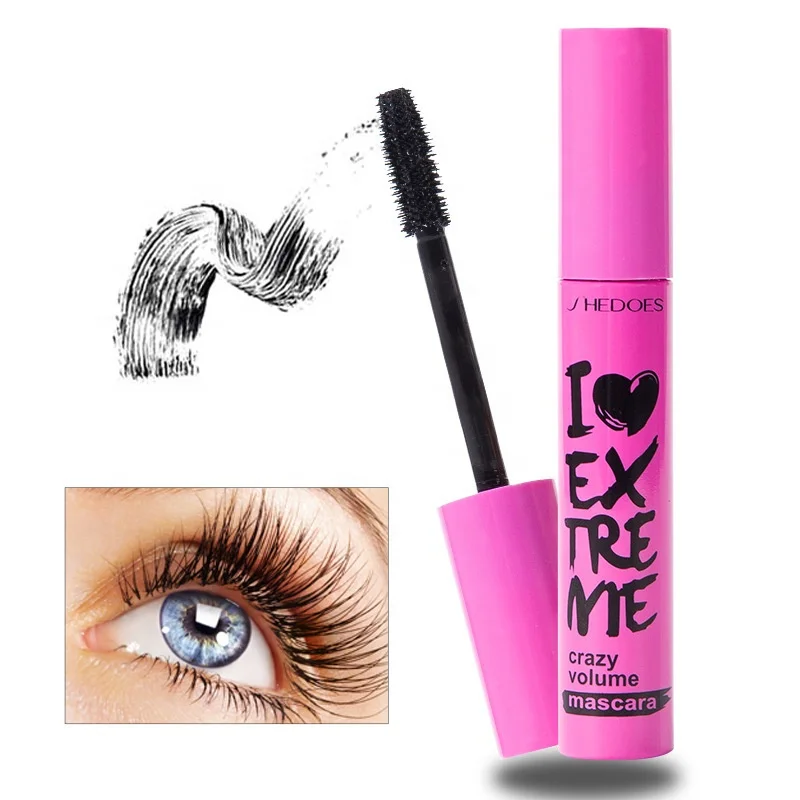 

3 Types Waterproof Three-dimensional Mascara for Thick Long Elongated Long Lasting Non-smudged Silicone Brush Head Pink Mascara