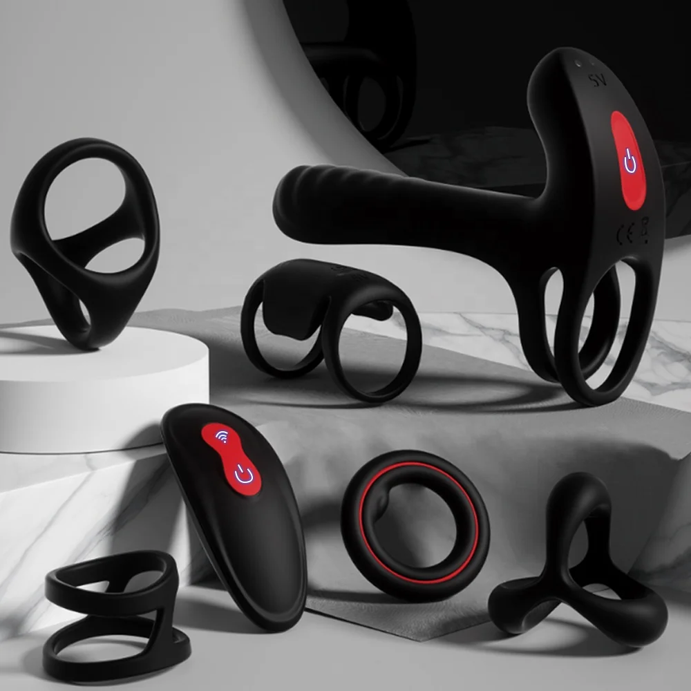 S-hande delay ejaculation cock rings vibrator with remote adult cock rings sex toys for men vibradores para hombres