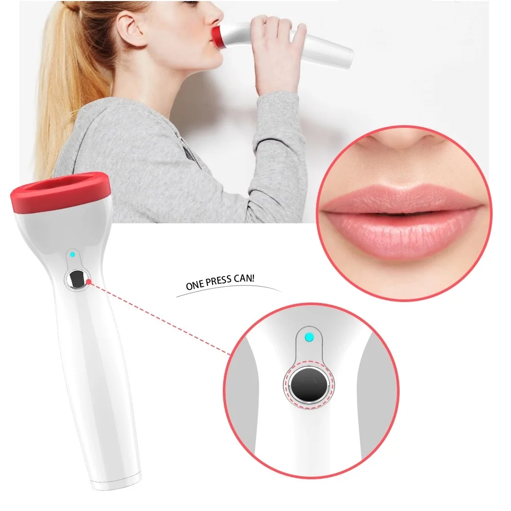 

NEW hot selling electric silicone lip plumper instrument enhancer lip plumper device, White
