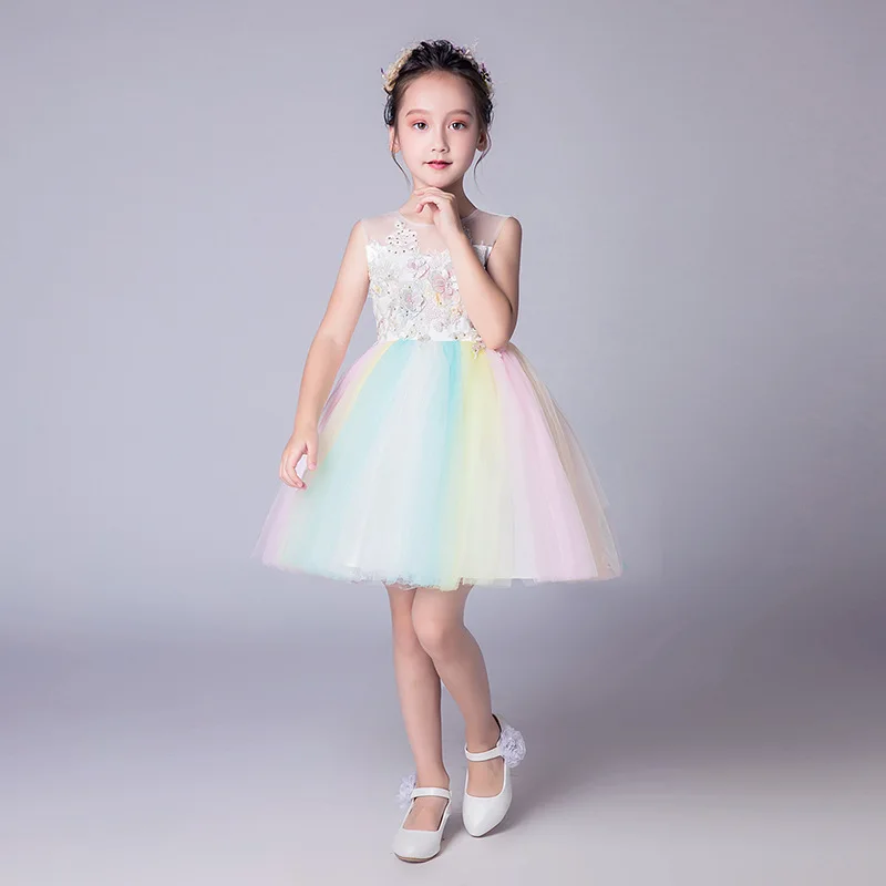 

MQATZ Hot Sale Girls Party Dresses Baby Flower Girl Dress Kids Wedding Birthday Party Ball Gown L5137