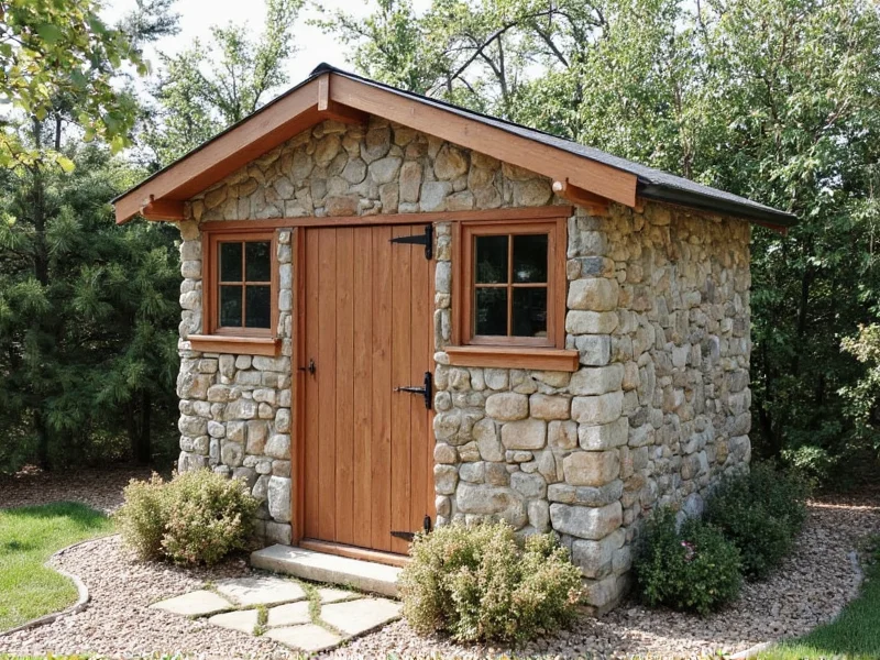 stone garden shed diy