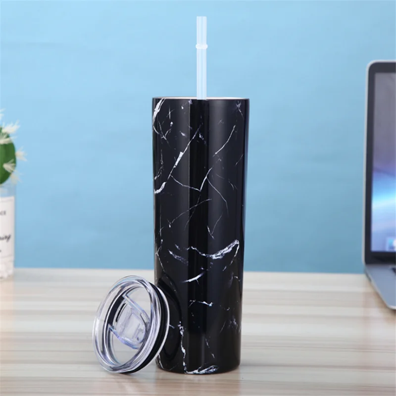 

20oz Slim Cups Slender Tumbler Leopard Tie Dye Gift Cups 304 stainless steel mug tumbler HFE10001 for drive car use mug