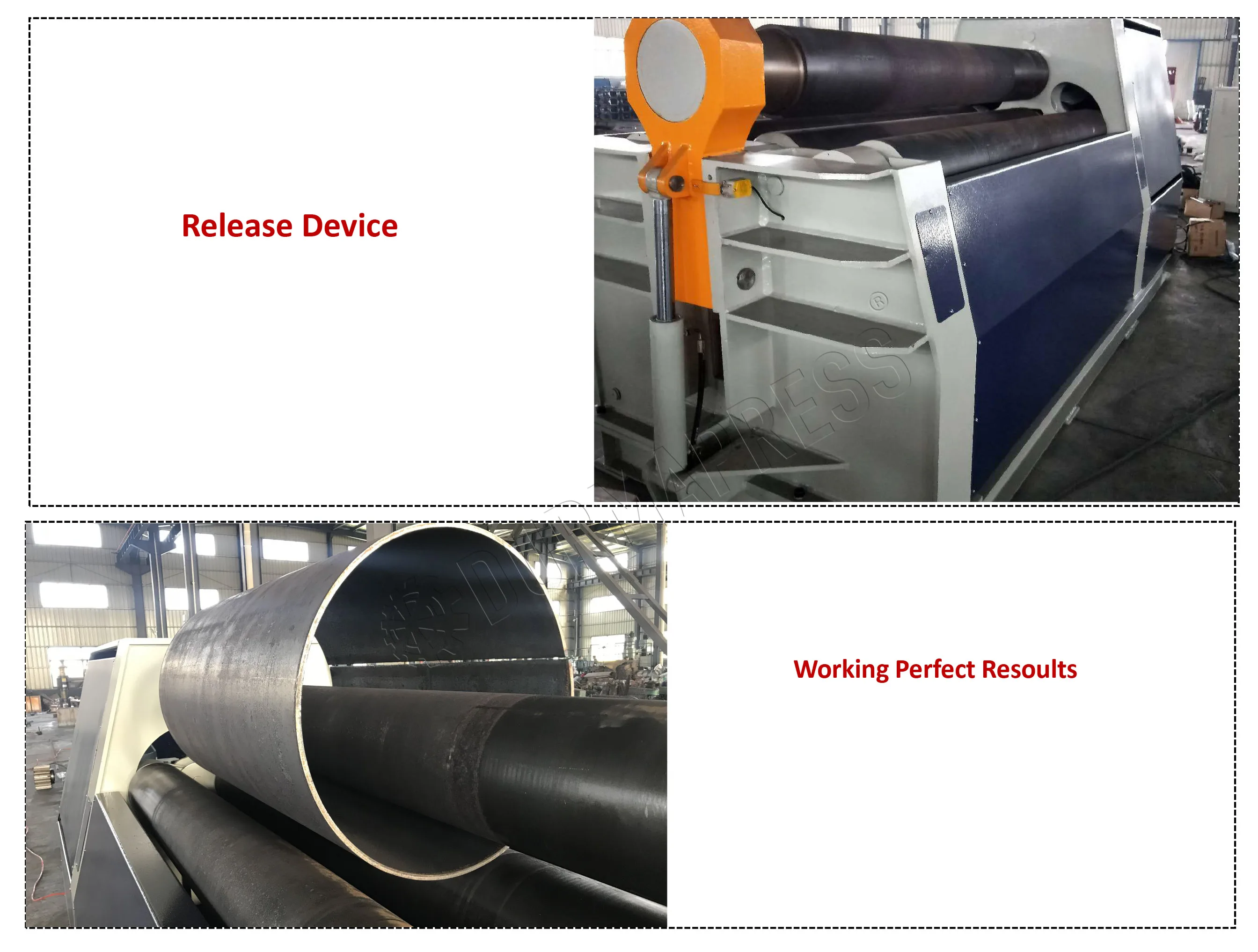 W1216x2000 Roll Shaper Rolling Machine With Stainless Steel Pipe