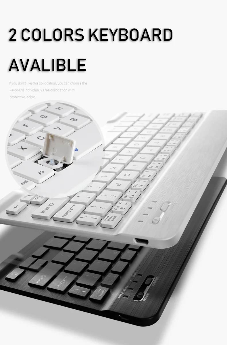 Wireless Keyboard Case With Pencil Holder For Ipad 10.5 Inch Pro/air 10