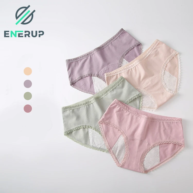 

Enerup Langer Calcinhas E Sutias Leakproof Female Culotte Femme Women's Underwear Ladies Menstrual Period Panties, Random