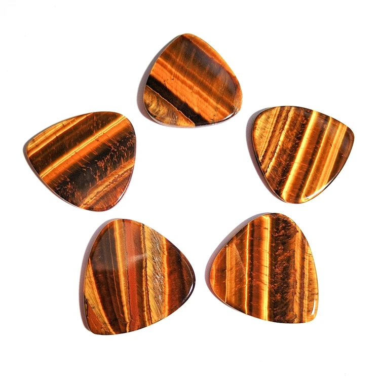 

High Quality Accessories Natural Jade Semi-precious Stones Gemstone Custom Guitar Picks, Natural stone color guitar picks