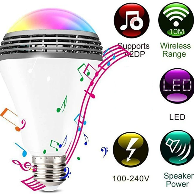 Wireless RGB led bulb Bluetooth E27 Led Music Bulb Smart Light Speaker Led Bluetooth Bulb with Speaker