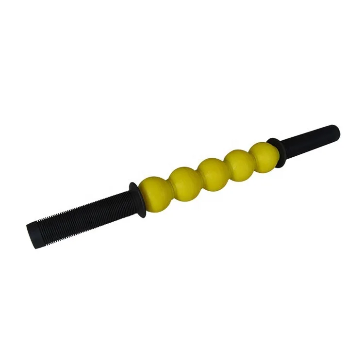 

Yoga Muscle Therapy Plastic Yoga Massage Roller Stick, Black and yellow