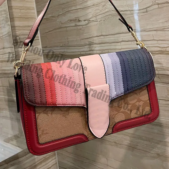 

Gorgeous 2021 Embroidery Rainbow Handbags for women