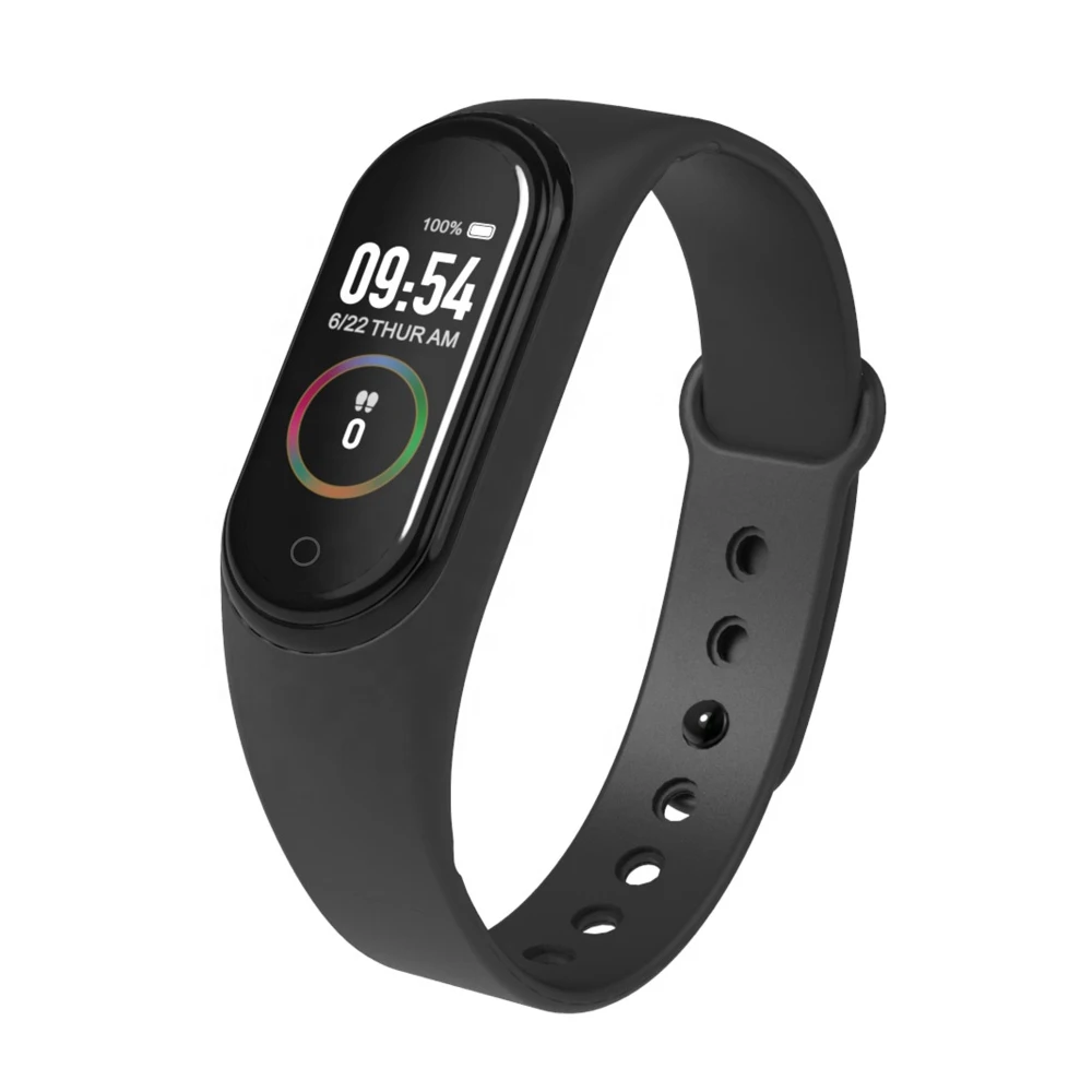 

Promotional Cheap Sports M4 Smartwatch 2020 Heart Rate Testing Bracelet Oem Fitness Tracker Mi Band 4 Smart Wristbands, Black, red, blue