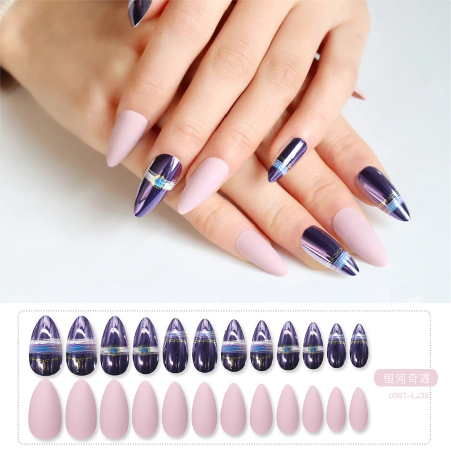 

Matte Almond Long stiletto press on nails new press on nails artificial false nails