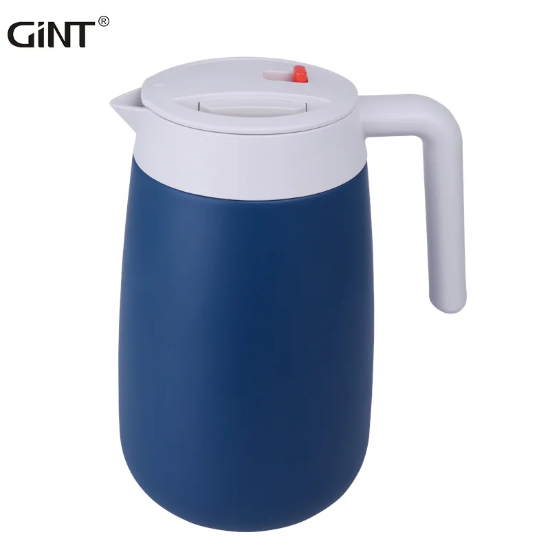 

GiNT 1L Cute Style Portable Double Wall Stainless Steel Insulated Water Bottles Thermal Coffee Pot Vacuum Flask with Handle, Customized colors acceptable