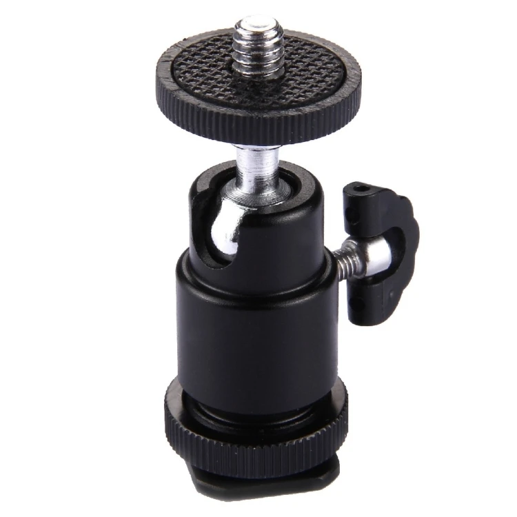 

Camera Accessories Aluminum Alloy Hot Shoe Camera Tripod Heads 1/4 inch Male Screw Adapter with Ball Head