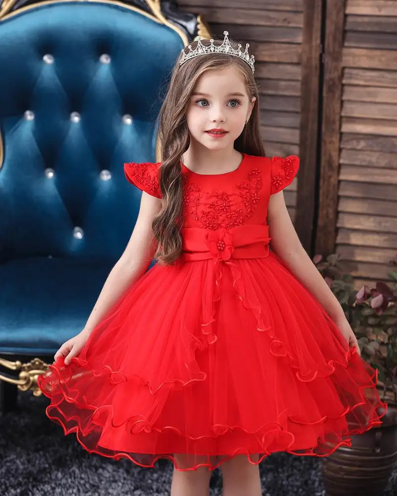 

Princess Baby Girl Dresses Tutu Wedding Birthday Party Dress For Girls Children's Costume New Year kids clothes Y12591, Can follow customers' requirements