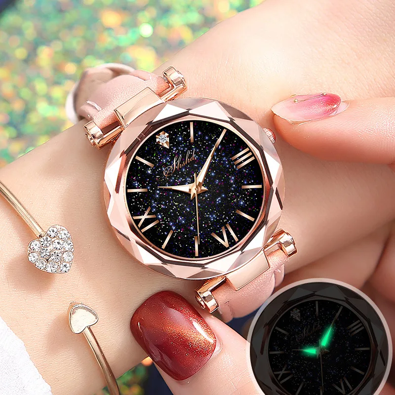 

WJ-9377 Chinese Factory Cheaper Wholesale Beautiful Ladies Black Leather Woman Watch, Multicolor