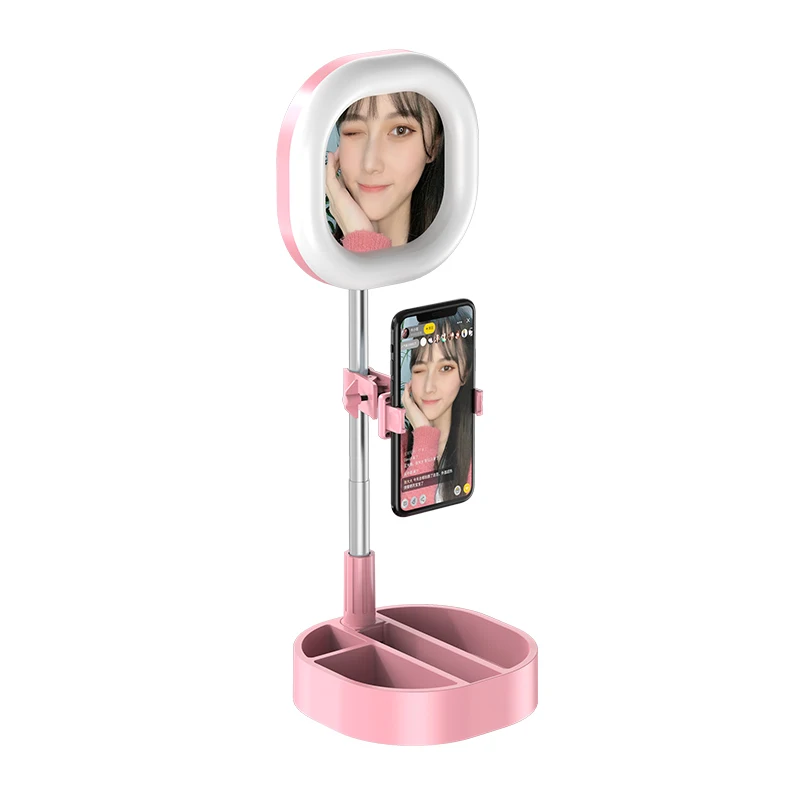 

ring light stand with phone holder Phone Holders Magicfun Led Ring Light for Camera Video Makeup Live Stream, Pink, blue, black