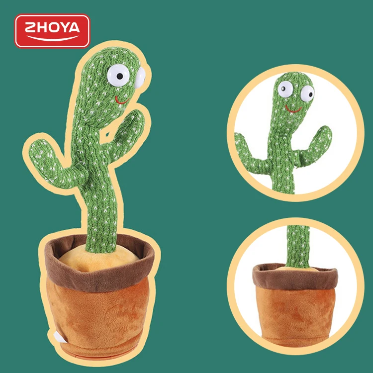 

Hot sell dancing cactus toy Singing dancing cactus arabic doll usb charging battery