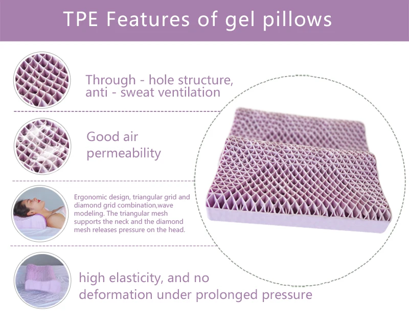 Cooling Gel Thermoplastic Elastomer Material Support Neck Tpe Memory