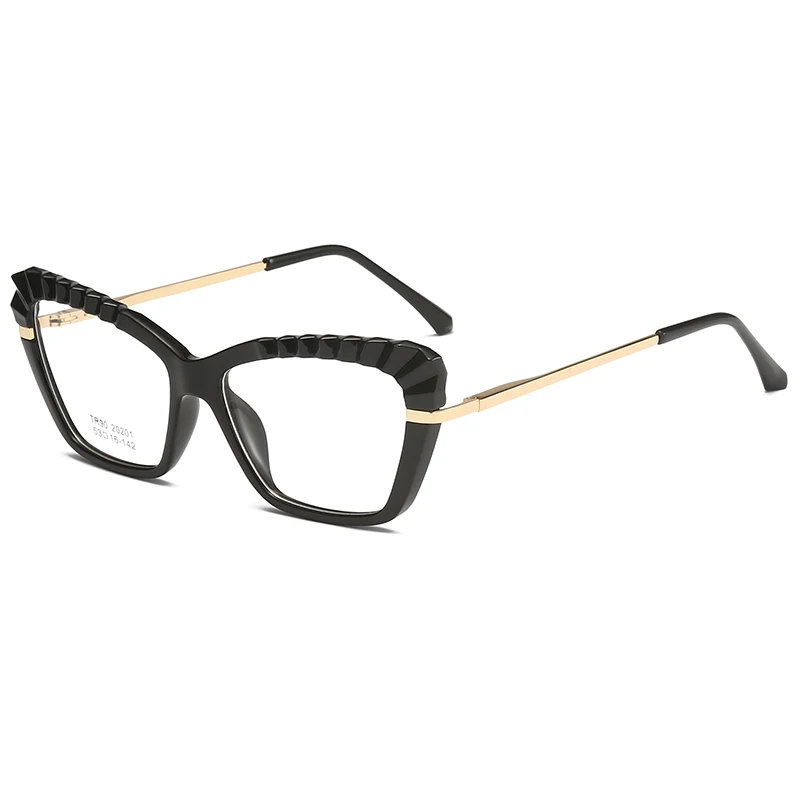 

Fashion cat eye optical frame TR90 metal anti blue light glasses can be equipped with myopia lenses and reading glasses 20201