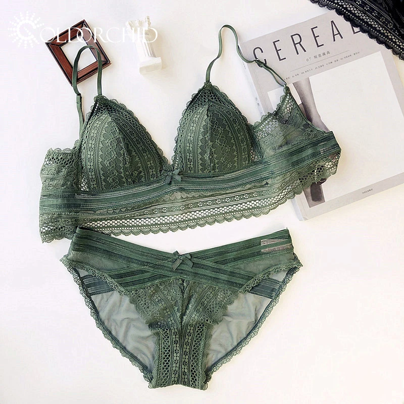 

Hot style luxury lingerie sets sexy lace female bra and panties sets, Yellow,green,black