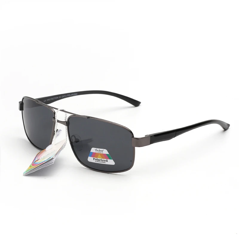 2020 new Men Classic Aluminum Alloy Temple Sunglasses Square Polarized Lens Metal Frame driving glasses Top Quality UV400