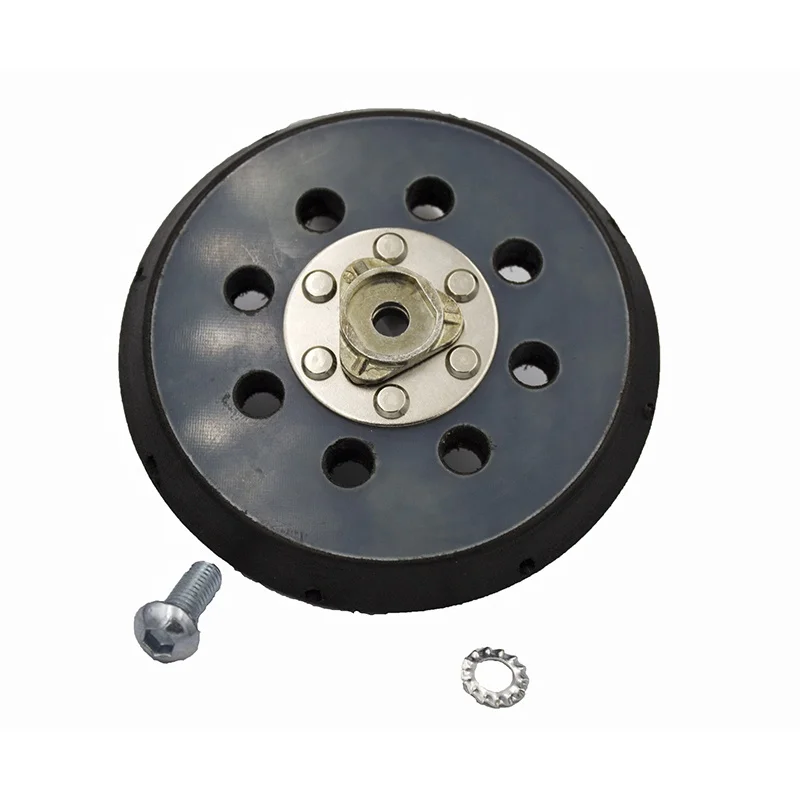 
5inch 5/16*24 thread backing plate with hook and loop pad 