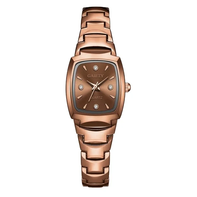 

2021 Women Bracelet Rose Gold Fashion Luxury Stainless Steel Wrist Watch Rhinestone Ellipse Creative Ladies Dress Quartz Watch, Multi colors