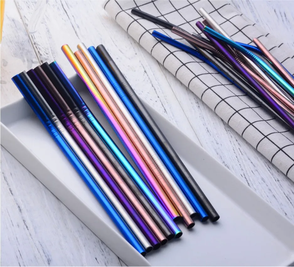 

Manufacturer customize eco-friendly wrapped stainless steel drinking cool straw