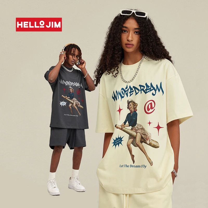 

2023 new arrivals 305gsm Tshirt streetwear heavyweight tshirt 100% cotton over sized t-shirts for womens
