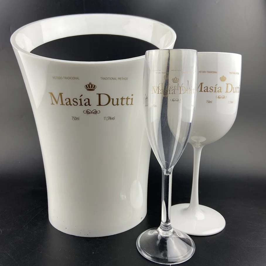 

Champagne Advertising Acrylic Single Bottle Ice Bucket Cooler, Customized
