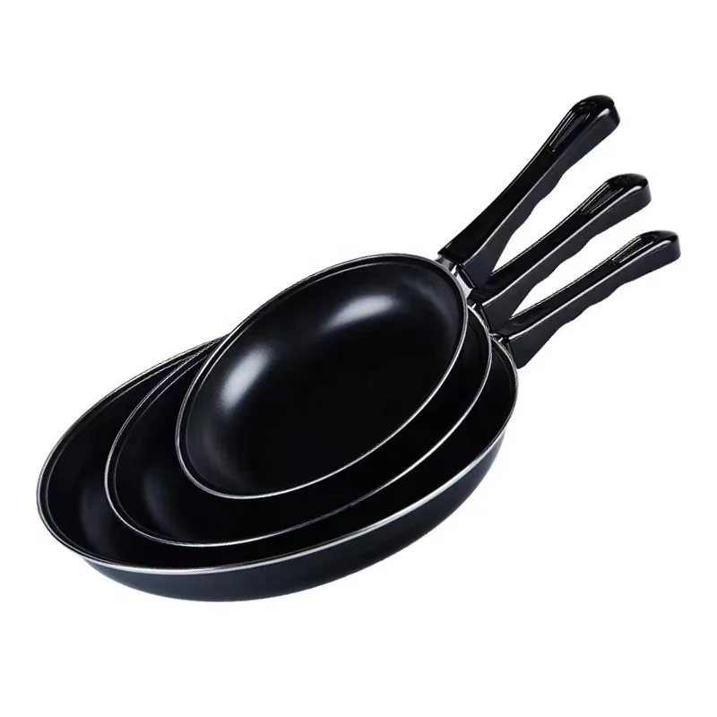 

wholesale Carbon Steel 20cm 25cm 30cm black nonstick frying pan