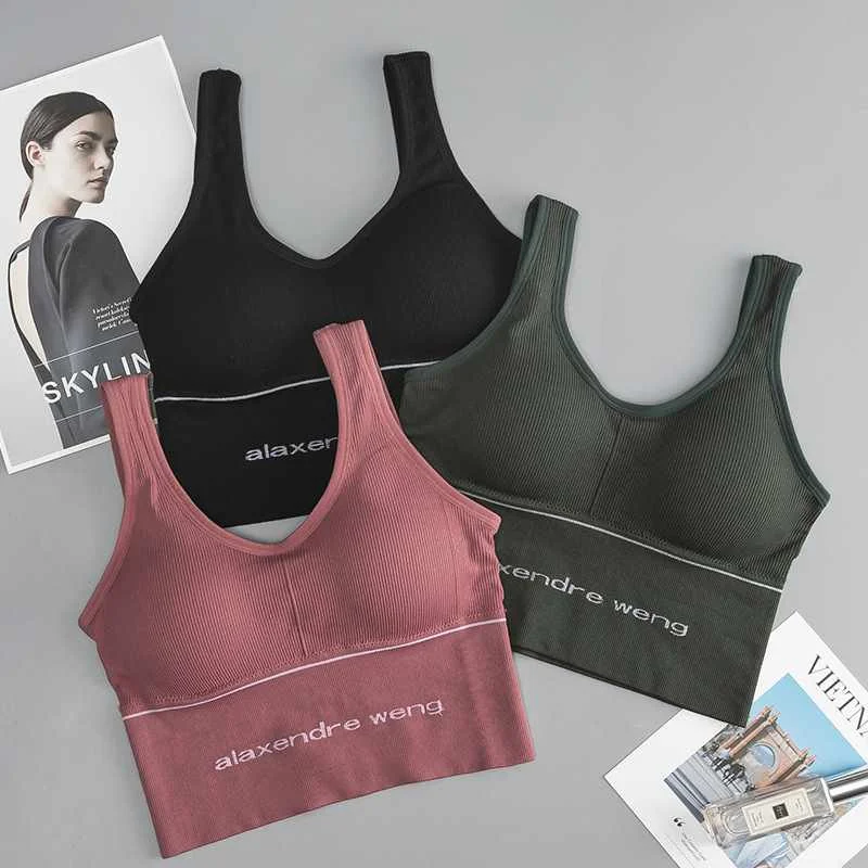 

Sexy Bra for Women Pushup Brallete Women Lingerie Wire Free One-Piece Bra Tops Full Cup Intimates Letter Seamless Bra