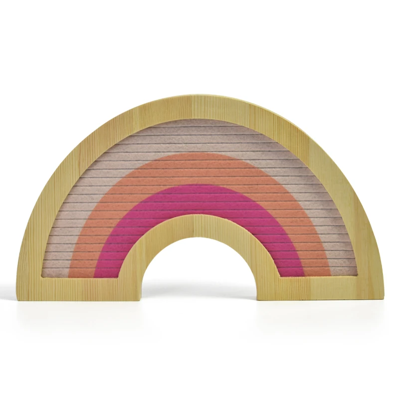 

Wholesale industrial wooden product decor manufacturer Home Office Decor felt letter board, Pink