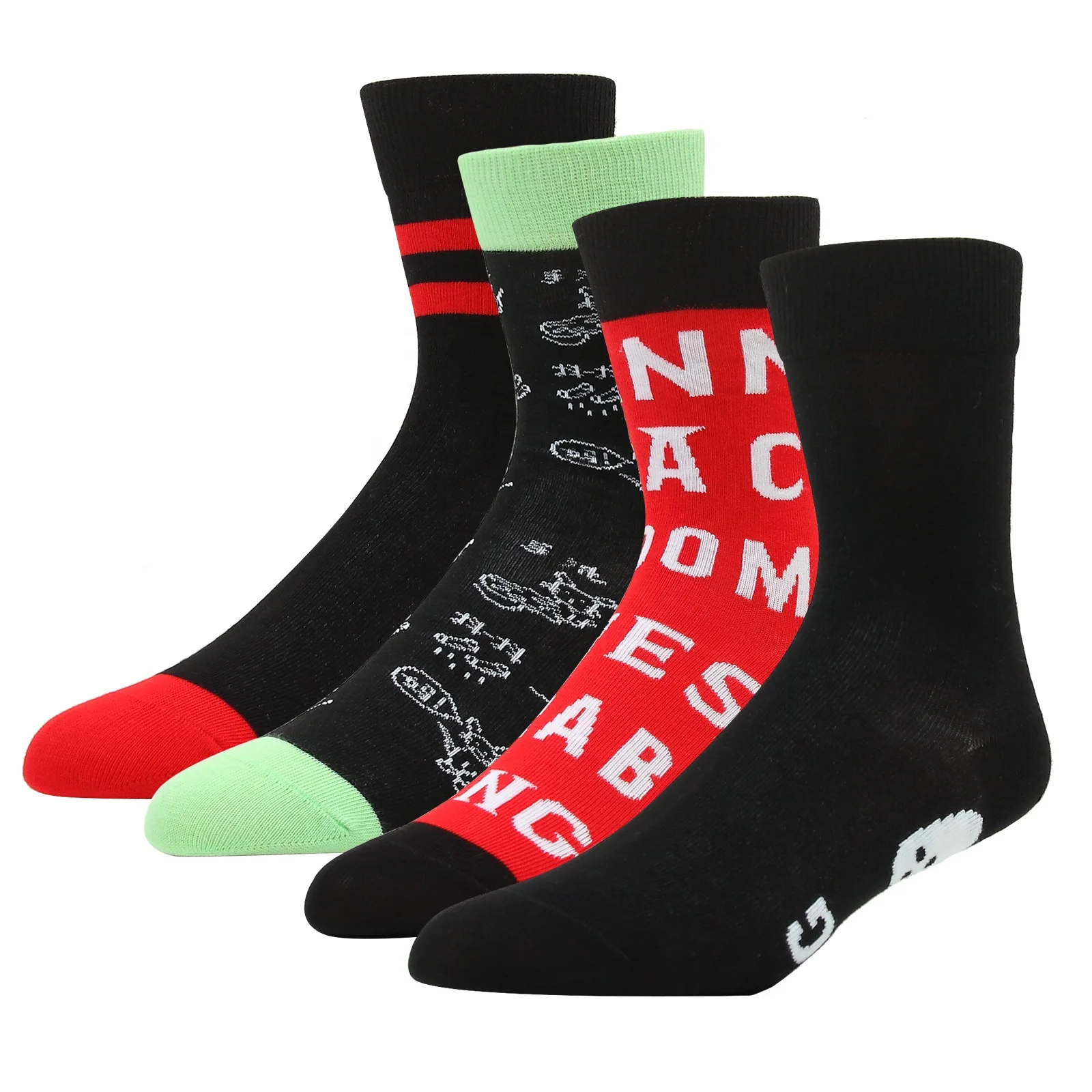 

Custom Men Ladies Colorful Fancy Ribbed Sports Funny 100% Cotton Crew Design Wholesale Cheap Socks